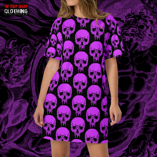 Drippy Skull - T-Shirt Dress